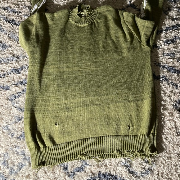 Y2K style heavy fall crew neck with skeleton - Picture 3 of 4